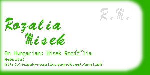 rozalia misek business card